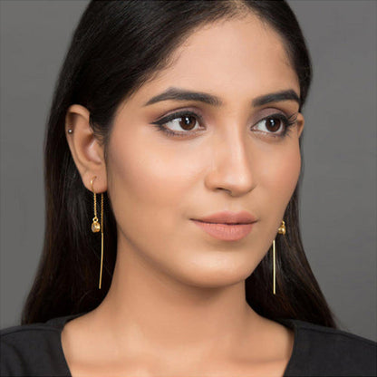 ZARIIN Drop Of Rose Quartz Earrings