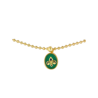 ZARIIN In Her Footsteps Green Onyx Pendant Necklace