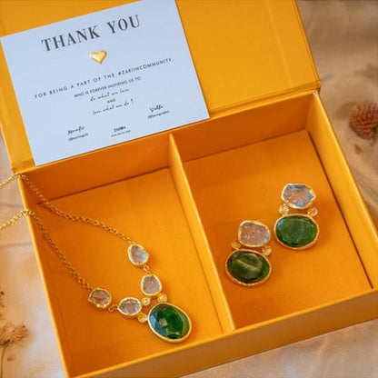 ZARIIN Wear Pray Love Set - Green Quartz And Green Amethyst