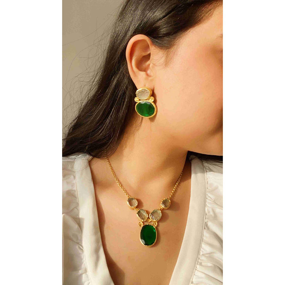 ZARIIN Wear Pray Love Set - Green Quartz And Green Amethyst