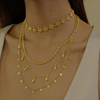 ZARIIN Ethereal Gold Layered Necklace