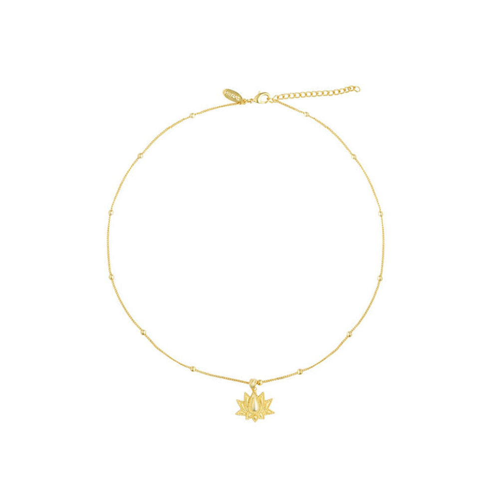 ZARIIN Rise To Shine Lotus Pendant Necklace