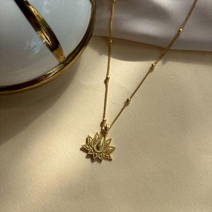 ZARIIN Rise To Shine Lotus Pendant Necklace
