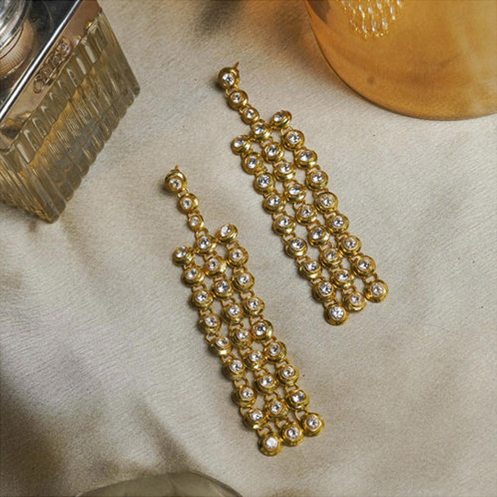 ZARIIN Star Trail Crystal Statement Earrings