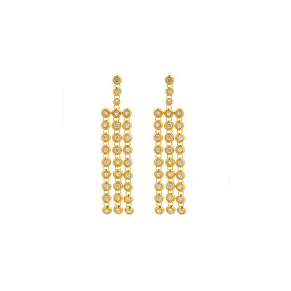 ZARIIN Star Trail Crystal Statement Earrings
