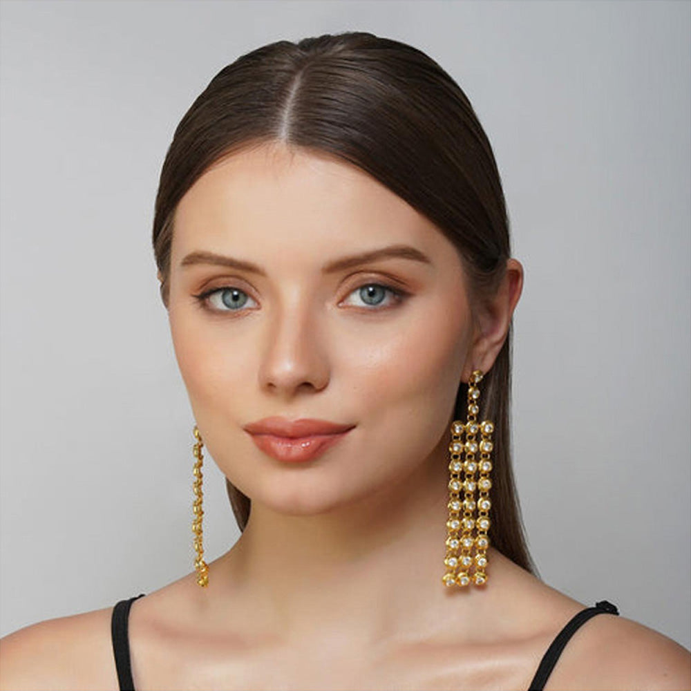 ZARIIN Star Trail Crystal Statement Earrings