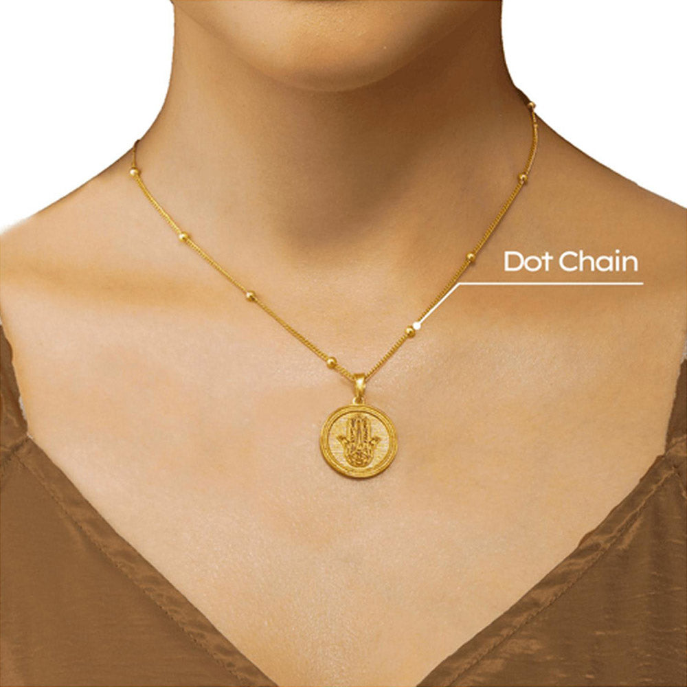 ZARIIN Power Of Belief Coin Necklace - Hamsa Hand