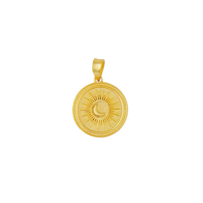 ZARIIN Power Of Belief Coin Necklace - Sun And Moon