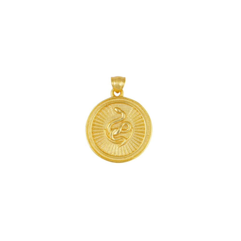 ZARIIN Power Of Belief Coin Necklace - Snake And Moon