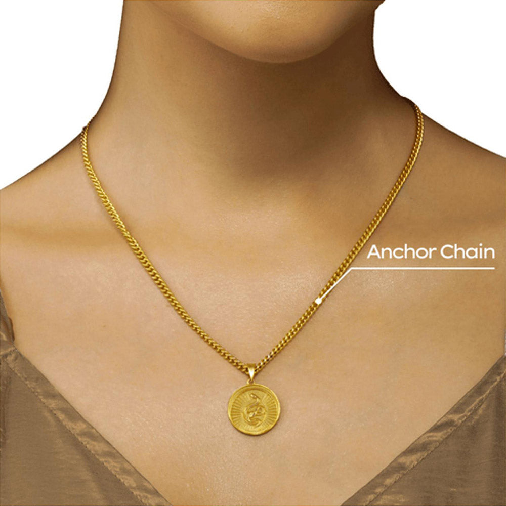 ZARIIN Power Of Belief Coin Necklace - Snake And Moon
