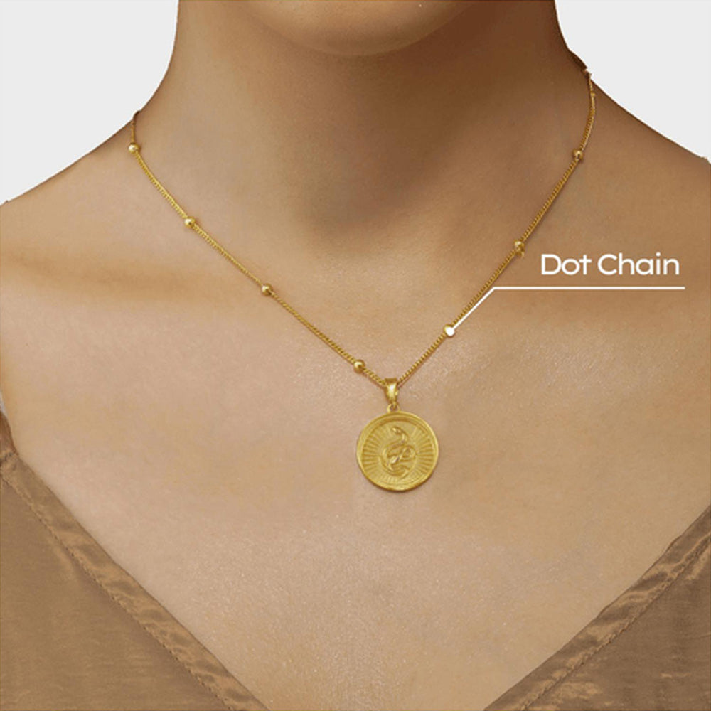ZARIIN Power Of Belief Coin Necklace - Snake And Moon