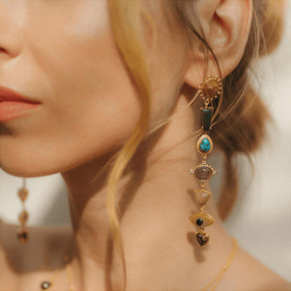 ZARIIN Feel Good Statement Earrings And Bracelet Set