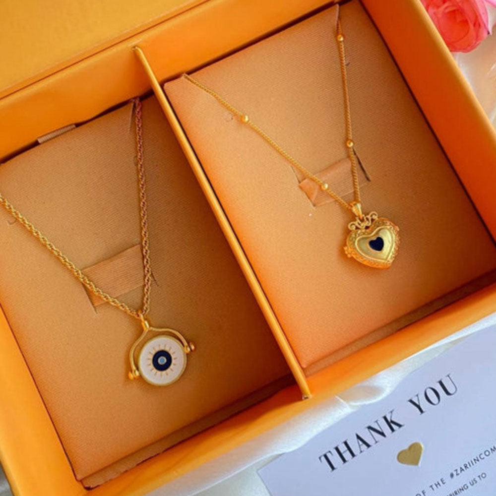 ZARIIN Love And Protection Pendant Necklace Set