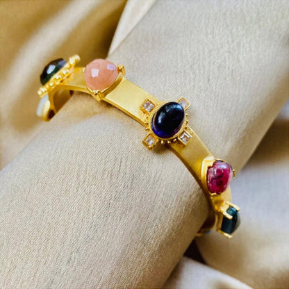 ZARIIN Power Of Chakras Bracelet And Cuff Set
