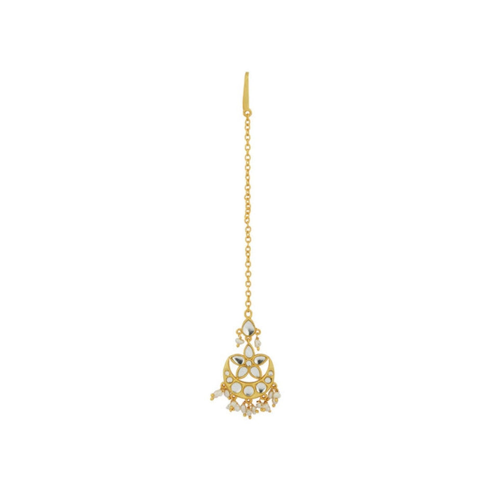 ZARIIN Polki Passion Matha Patti Set (Set Of 2)