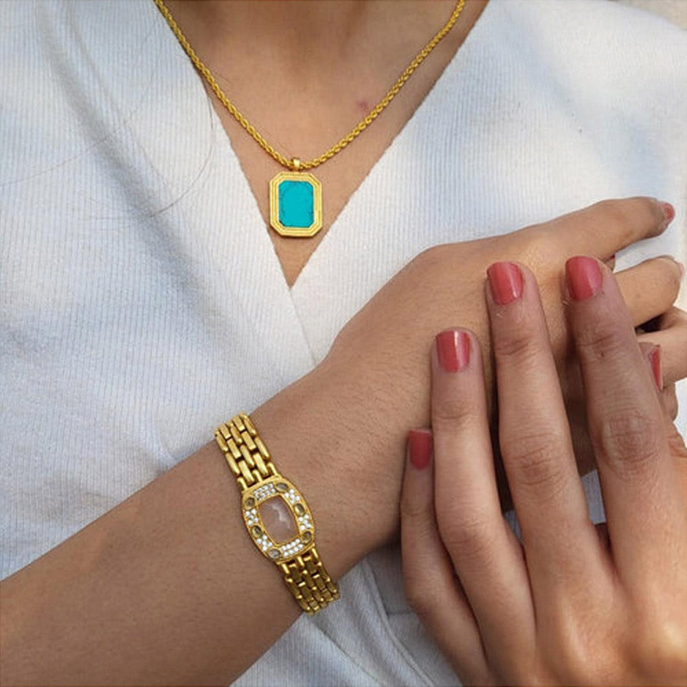 ZARIIN Power Of Love Crystals Giftbox - Rose Quartz And Turquoise For Love