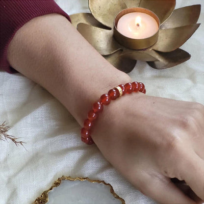 ZARIIN Carnelian Bead Bracelet For Passion And Creativity