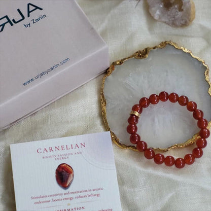 ZARIIN Carnelian Bead Bracelet For Passion And Creativity