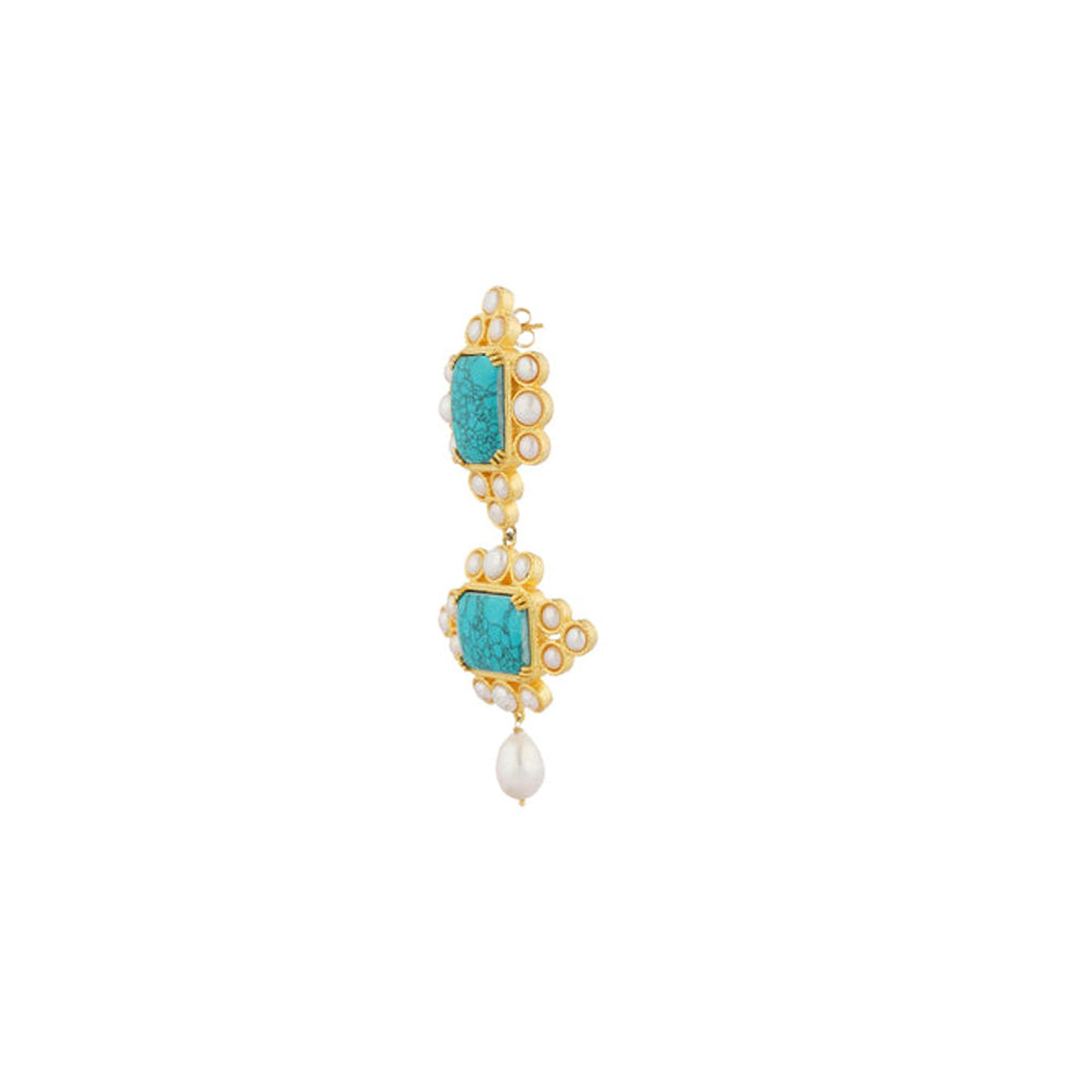 ZARIIN Travel Blues Statement Earrings