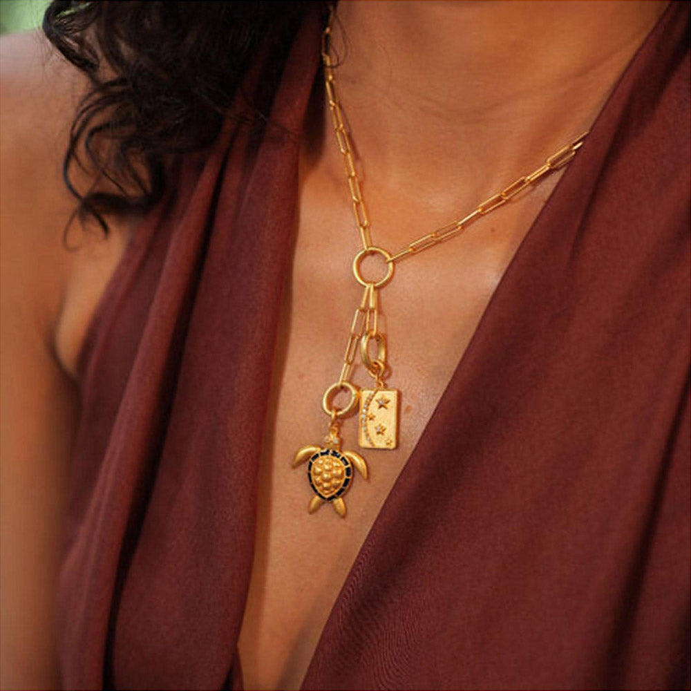 ZARIIN Turtle Charm For Divine Grounding, Long Life And Cosmic Patience