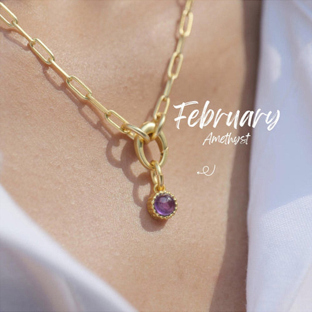 ZARIIN February Birthstone Charm - Amethyst