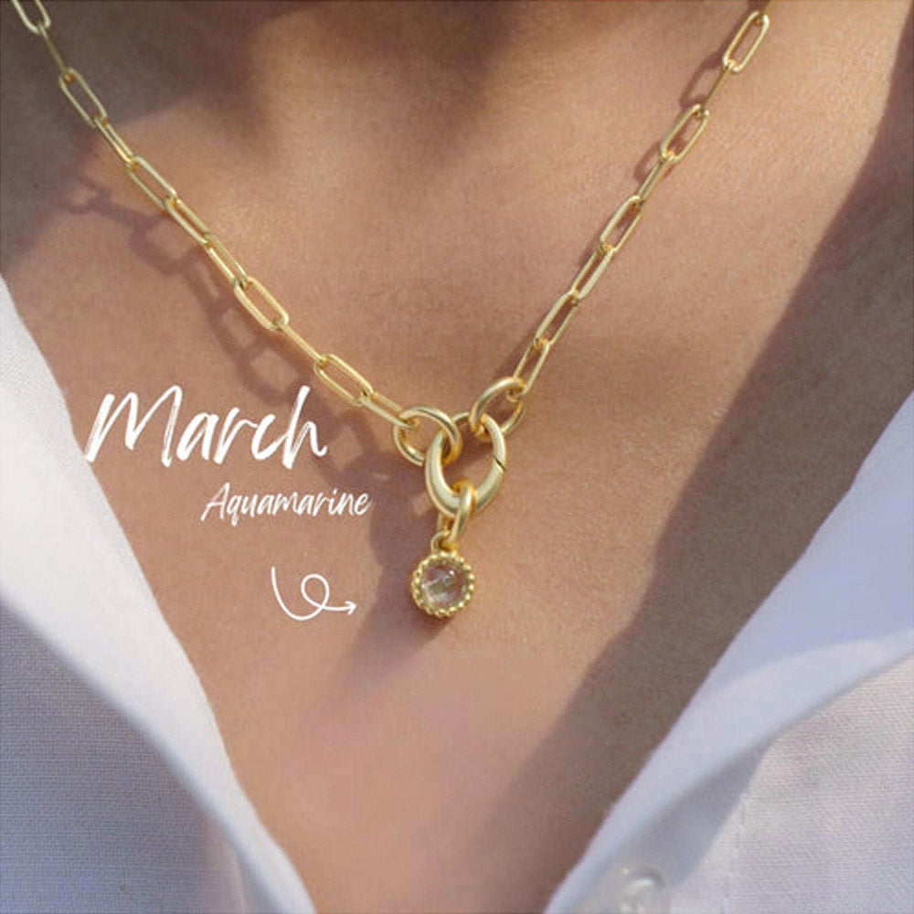 ZARIIN March Birthstone Charm - Aquamarine