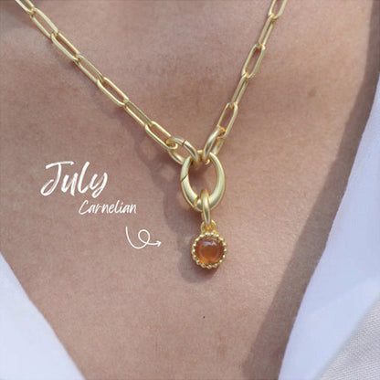 ZARIIN July Birthstone Charm - Carnelian