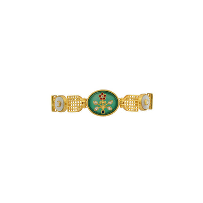 ZARIIN Modern Begum Green Onyx Bracelet