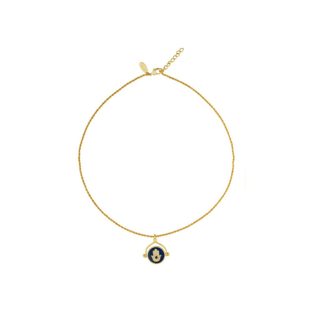 ZARIIN Protection Necklace With Evil Eye And Hamsa Hand