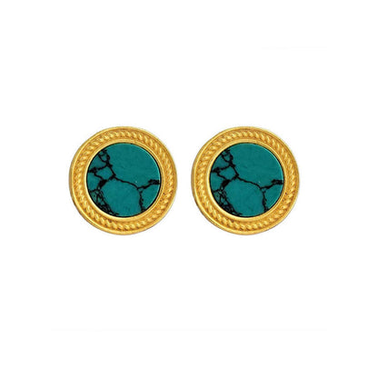 ZARIIN Tranquil Life Stud Earrings With Turquoise - Relationships