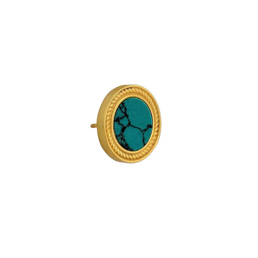 ZARIIN Tranquil Life Stud Earrings With Turquoise - Relationships