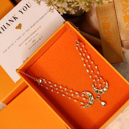 ZARIIN Chaand Roop Choker Necklace With Mirror Polki And Pearls