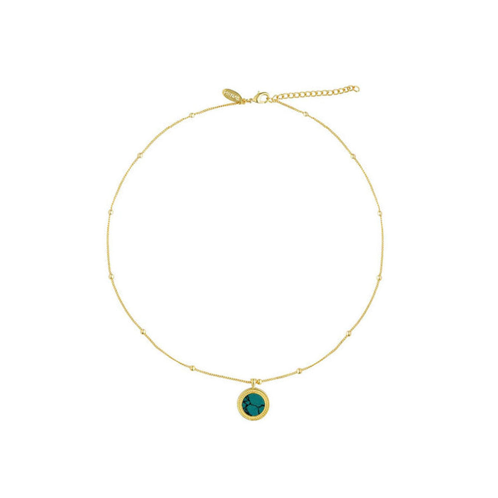 ZARIIN Healing Touch Pendant Necklace With Turquoise - Relationships