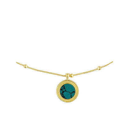 ZARIIN Healing Touch Pendant Necklace With Turquoise - Relationships