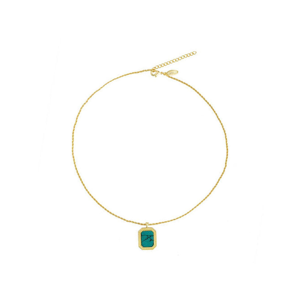 ZARIIN Soul Soothe Pendant Necklace With Turquoise - Relationships