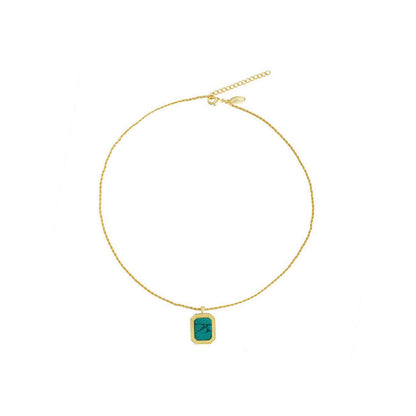 ZARIIN Soul Soothe Pendant Necklace With Turquoise - Relationships