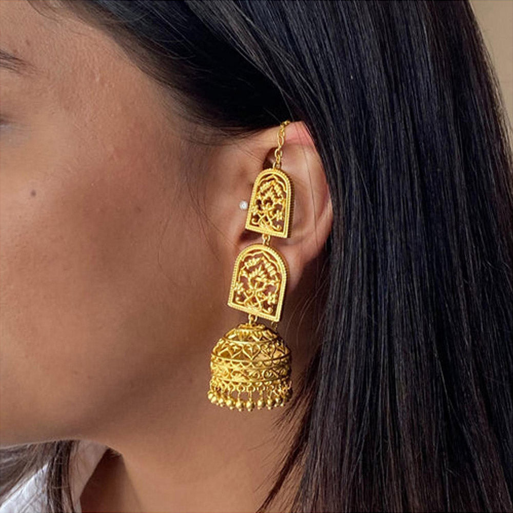 ZARIIN Bareilly Jhumka Earrings With Strings