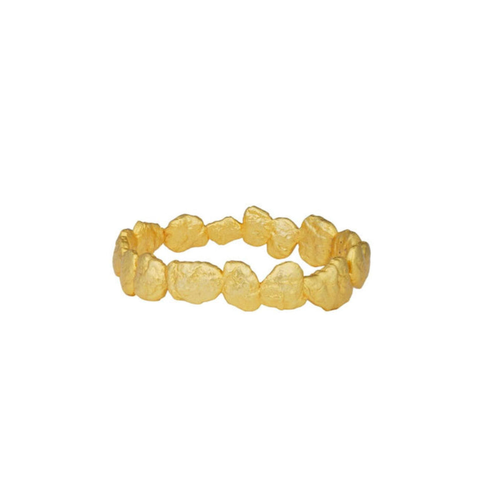 ZARIIN Gold Nuggets Goldtone Bangle