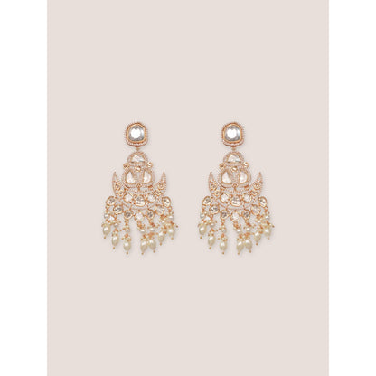Zevar By Geeta Ameeran Moissanite White Earrings