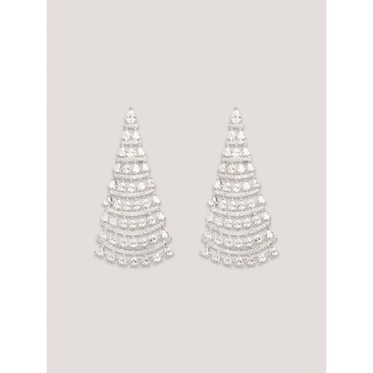 Zevar By Geeta White Pirasha Diamond Danglers