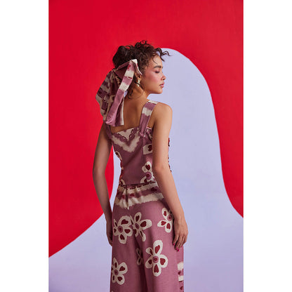 Zip by Payal & Zinal Hearts Unlocked Scarlet Berry Co-Ord (Set of 2)
