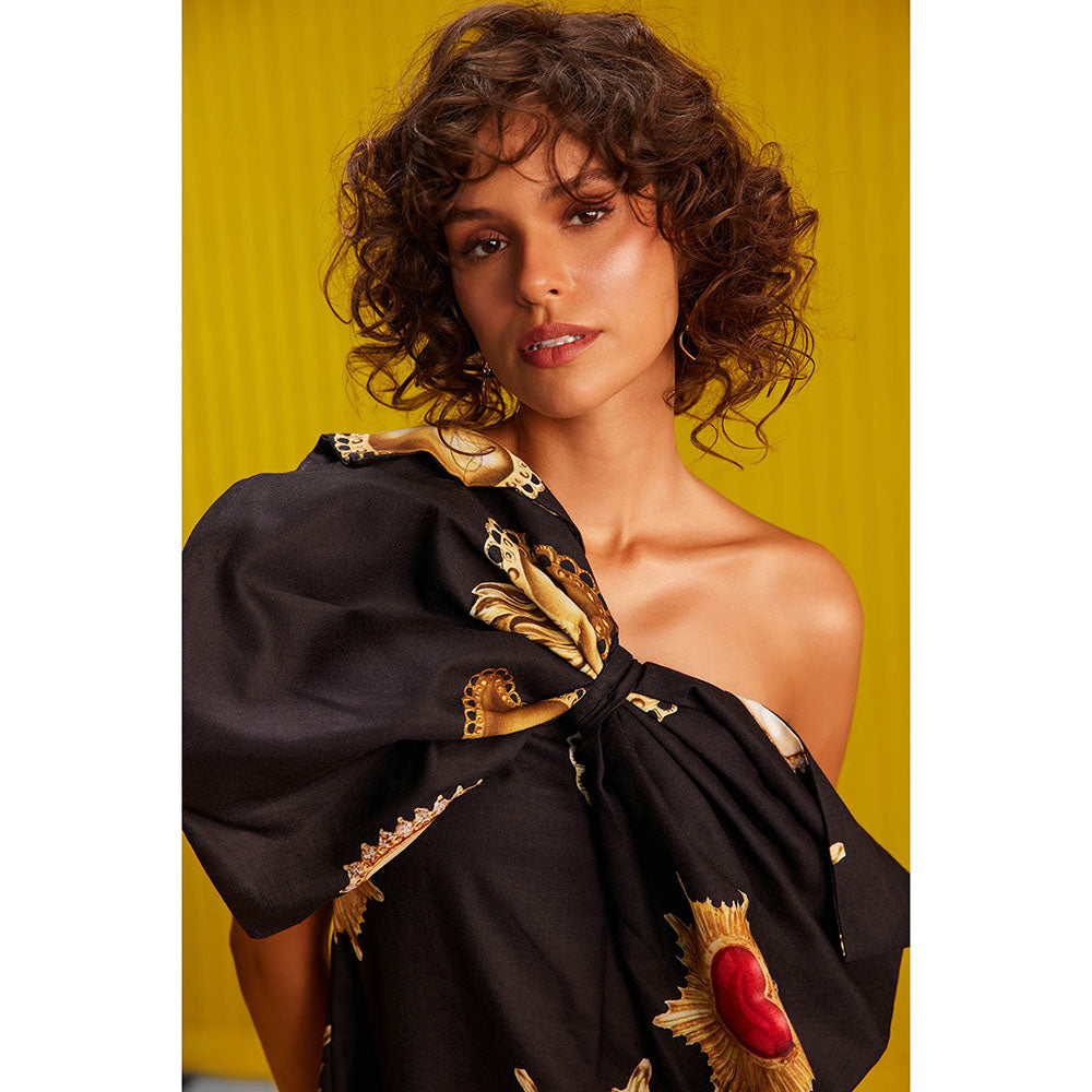 Zip by Payal & Zinal Hearts Unlocked Black In Love Dress