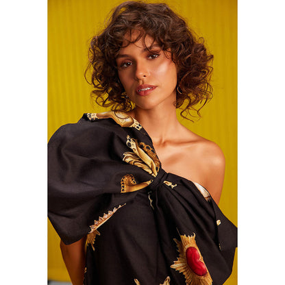 Zip by Payal & Zinal Hearts Unlocked Black In Love Dress