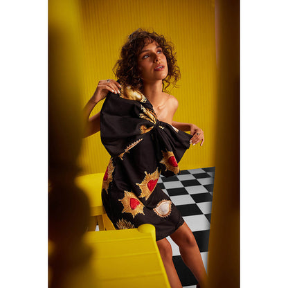 Zip by Payal & Zinal Hearts Unlocked Black In Love Dress
