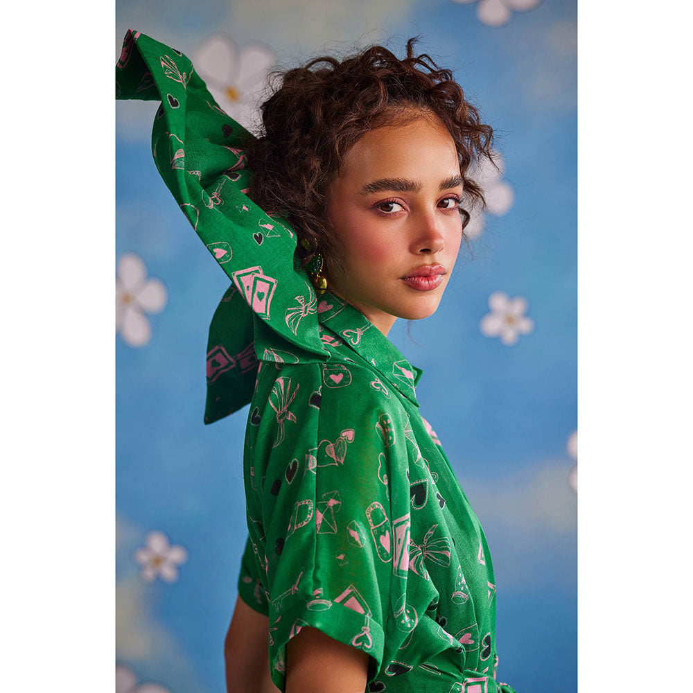 Zip by Payal & Zinal Hearts Unlocked Sweet Pea Midi Dress