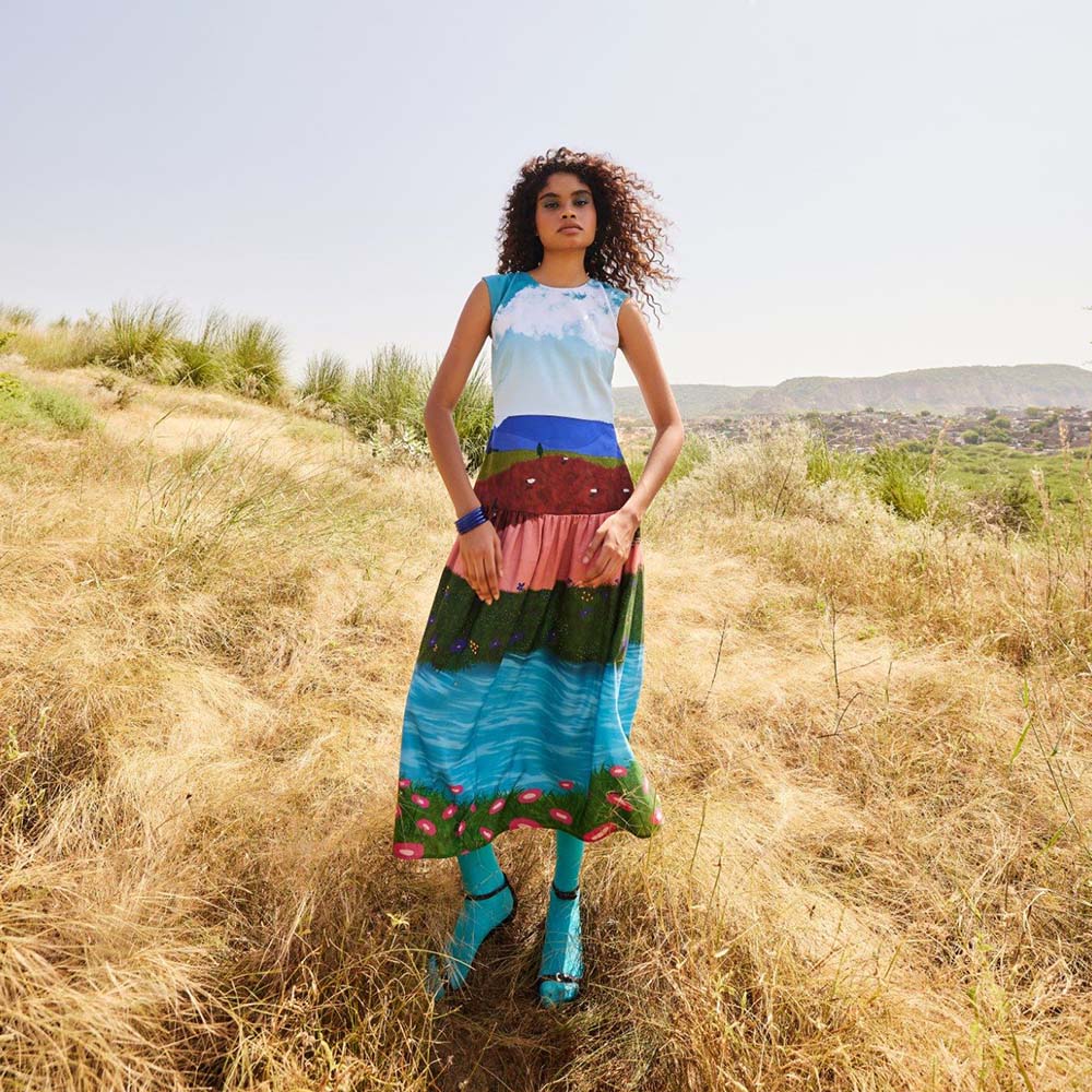 Zip by Payal & Zinal Fields Of Fancy Multi-Color Dress