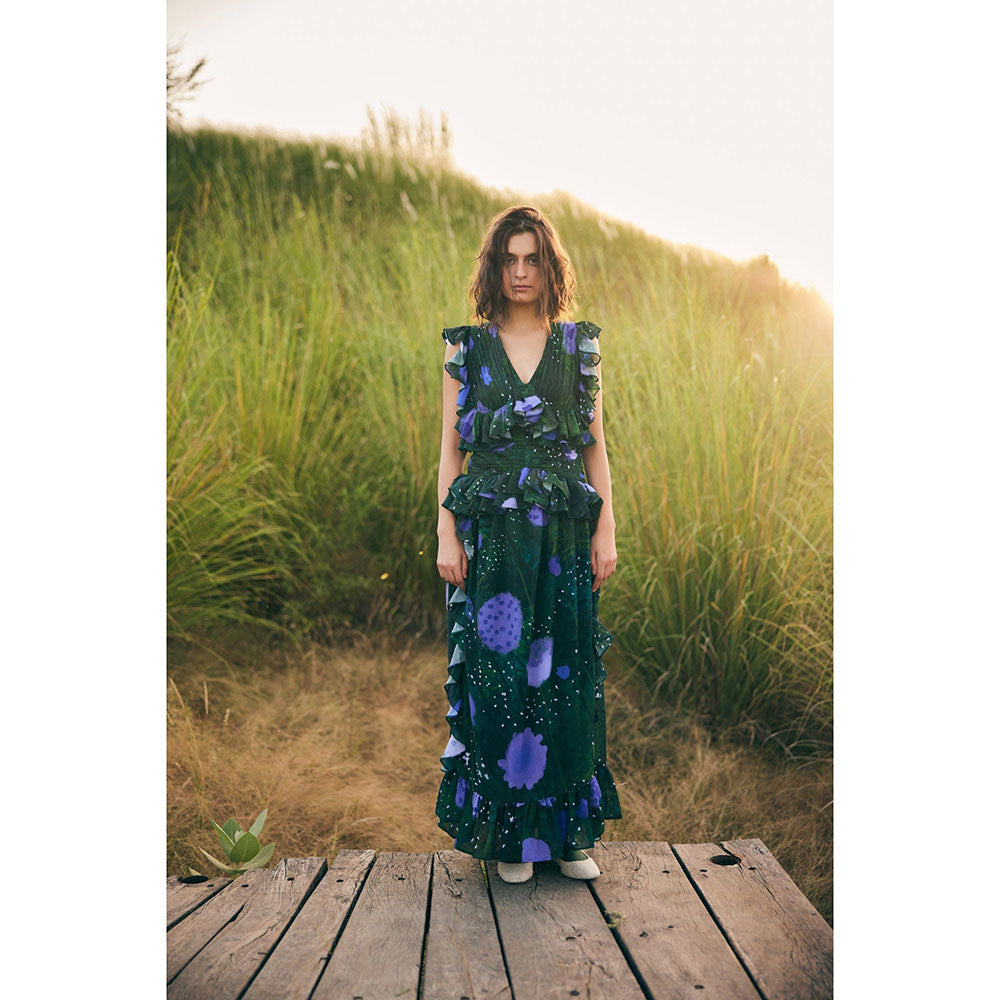 Zip by Payal & Zinal Daisy Dreams Green Dress
