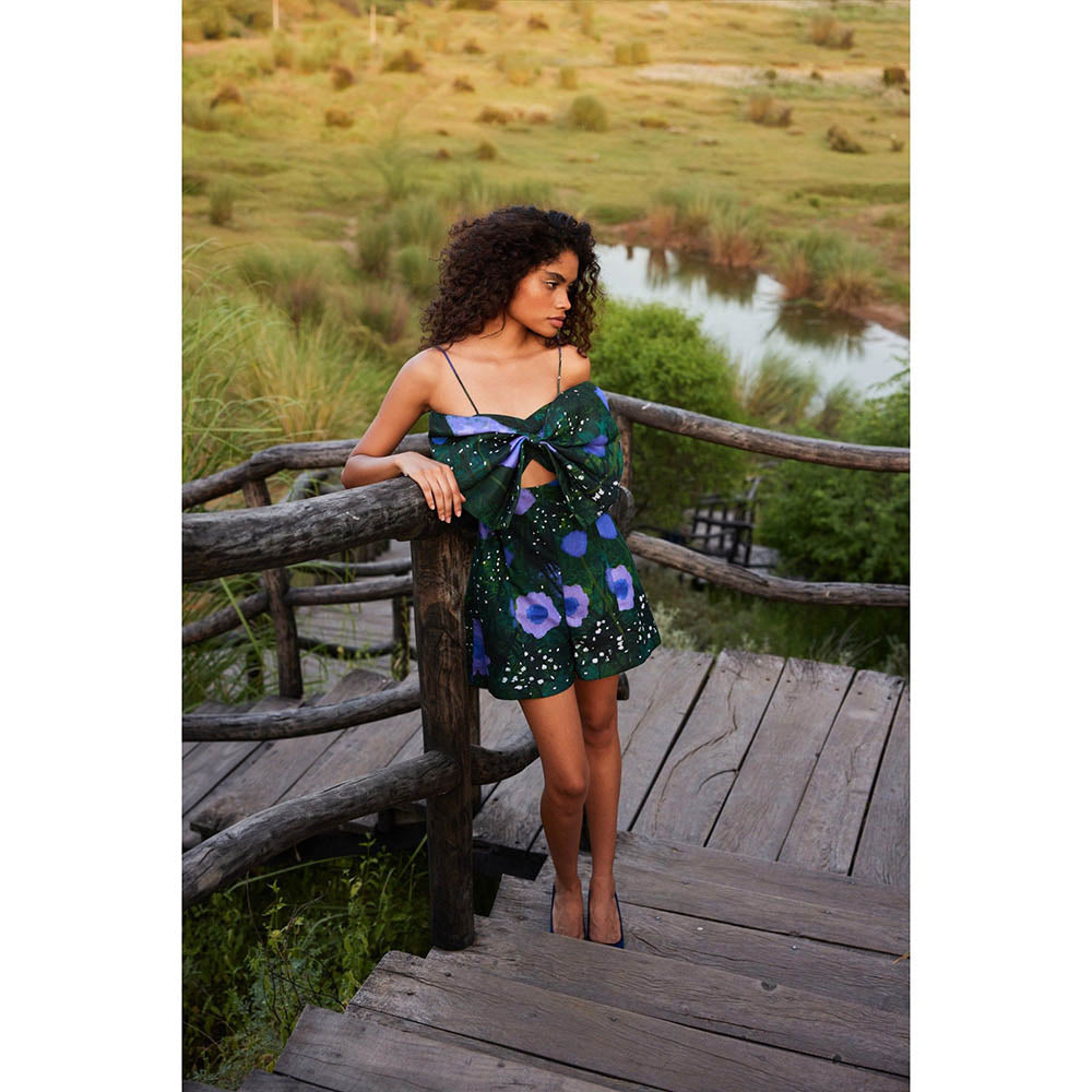 Zip by Payal & Zinal Periwinkle Paradise Green Jumpsuit