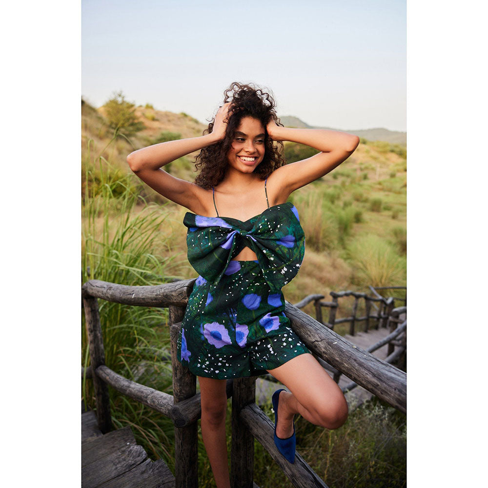 Zip by Payal & Zinal Periwinkle Paradise Green Jumpsuit