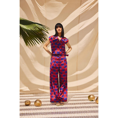Zip by Payal & Zinal Checkmate Chic Printed Co-Ord (Set of 2)